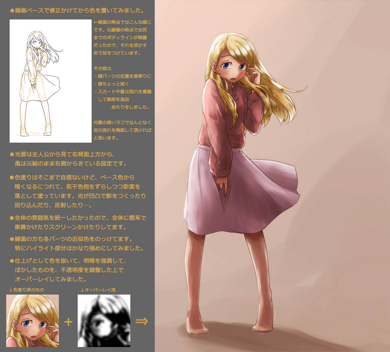 絵 イラスト 厚塗りで更に違和感が 足をどの位置に置くのかよくわからず描いてません デッサン速報