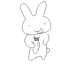 ニンジンを食べるうさぎちゃんのイラストが集まる心温まるスレ デッサン速報