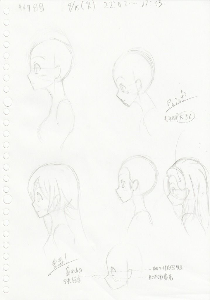 447日目 横顔の練習 色弱でもイラストは描けるのか