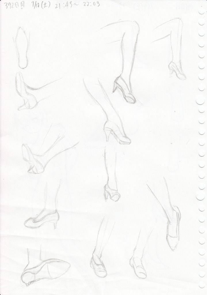392日目 足の練習4 色弱でもイラストは描けるのか
