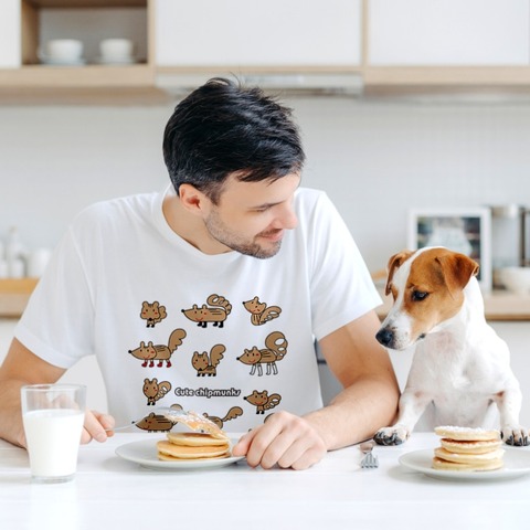 スズリ リスくんのイラストTシャツ みやもとかずみ _3