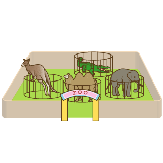 幼稚園児のイラスト 絵カード 動物園のイラスト 絵カード素材