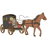 幼稚園児のイラスト 絵カード 馬車のイラスト