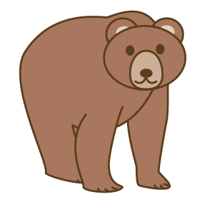 熊のイラスト・絵カード素材