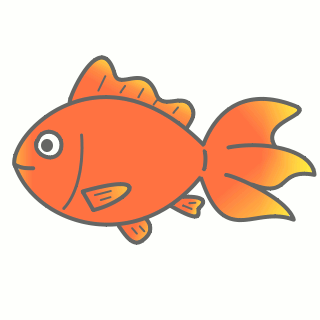 金魚のイラスト・絵カード素材｜魚のイラスト