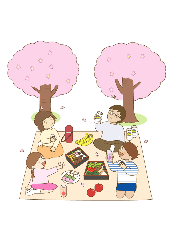 幼稚園児のイラスト 絵カード お花見のイラスト 幼稚園児のイラスト 絵カード お花見のイラスト