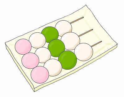 幼稚園児のイラスト 絵カード お団子 おだんご のイラスト お花見 お菓子のイラスト