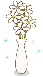 白のイラスト・白い花のイラスト