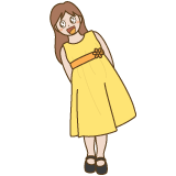 幼稚園児のイラスト 絵カード ワンピースの女の子のイラスト 絵