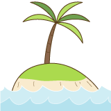 幼稚園児のイラスト 絵カード 島のイラスト 絵カード素材