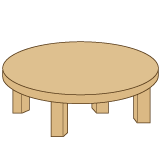 ちゃぶ台（テーブル）のイラスト