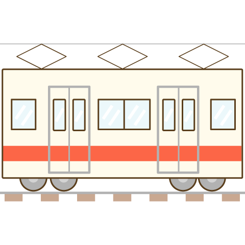 電車のイラスト・絵カード素材