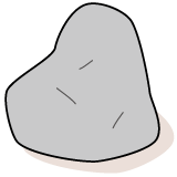 岩のイラスト・絵カード