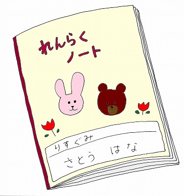 幼稚園児のイラスト 絵カード 連絡ノート 連絡帳のイラスト 幼稚園 入園 小学校 入学