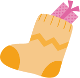 幼稚園児のイラスト 絵カード クリスマスの靴下のイラスト 絵カード