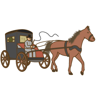 幼稚園児のイラスト 絵カード 馬車のイラスト