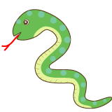 幼稚園児のイラスト 絵カード へびのイラスト