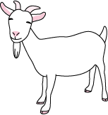 やぎのイラスト・絵カード