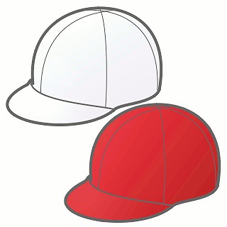紅白帽のイラスト・絵カード素材｜運動会のイラスト