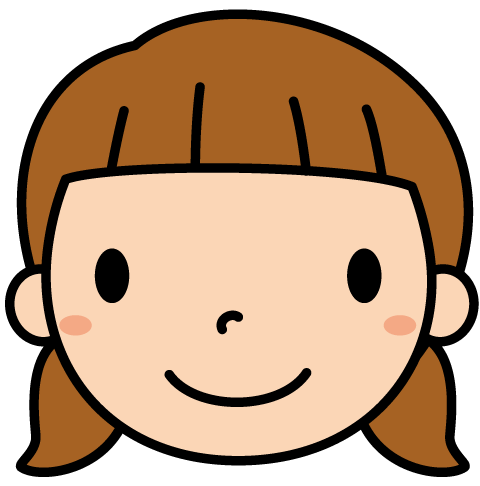 幼稚園児のイラスト 絵カード 女の子の顔のイラスト 絵カード