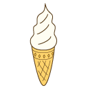 ソフトクリームのイラスト・絵カード素材
