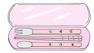 幼稚園児のイラスト 絵カード 箸箱 はしばこ のイラスト 幼稚園生活のイラスト