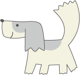 犬のイラスト・絵カード