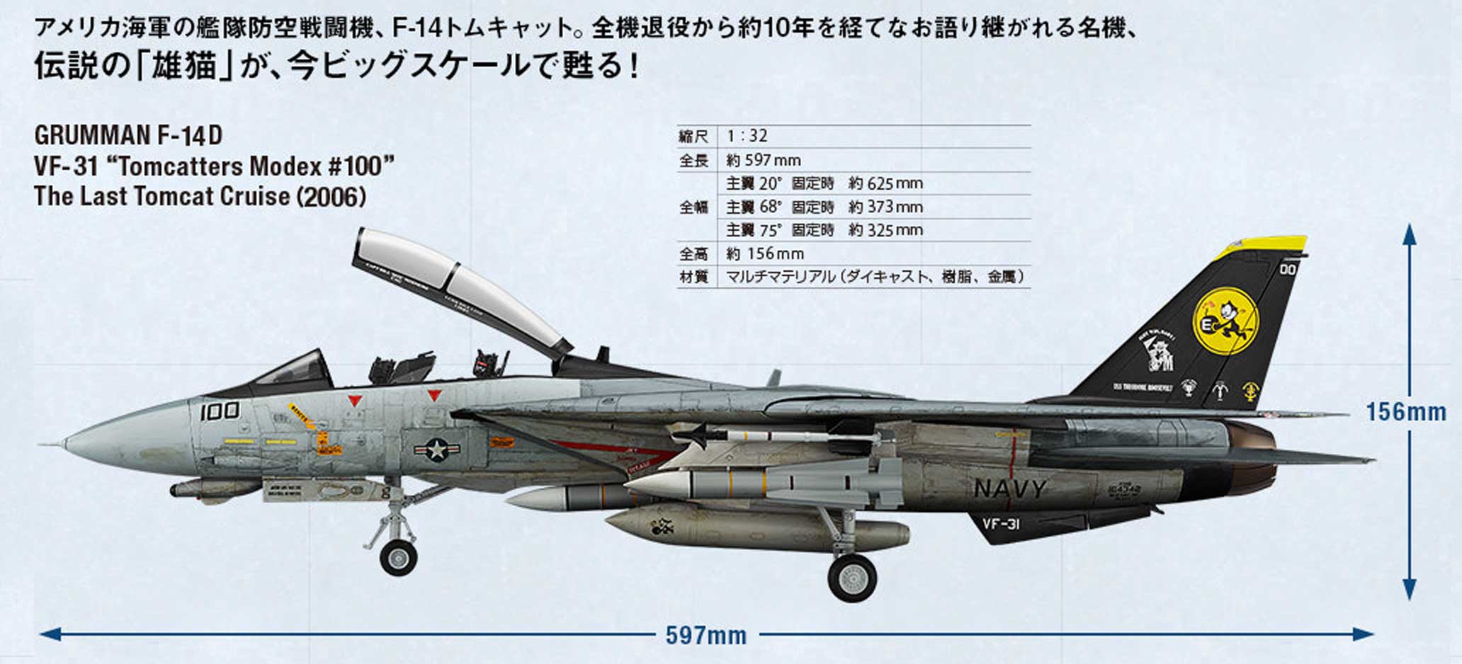 アシェット・コレクションズ ： F-14 Tomcat やっと完成と思ったら