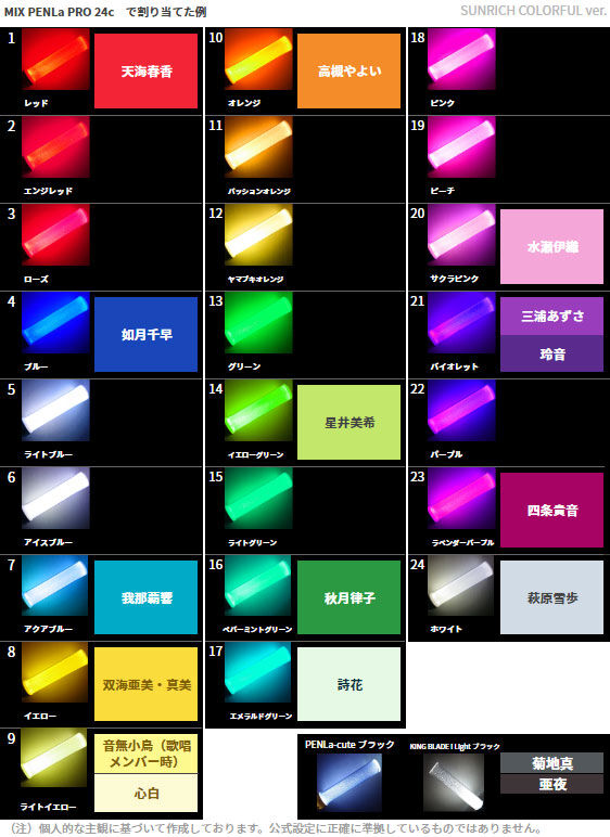 アイドルマスター 765PRO ライブ サンリッチカラフル　ペンライト THE IDOLM@STER 765PRO ALLSTARS LIVE SUNRICH COLORFUL 公式