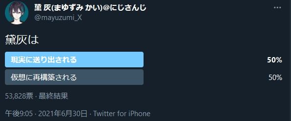 Vtuberさん ツイッターのアンケートで引退するかどうか決める模様 Vtuber切り抜き速 Vtuberさん ツイッターのアンケートで引退するかどうか決める模様 Vtuber切り抜き速