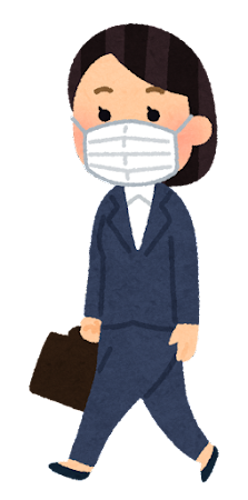 walking_mask_businesswoman