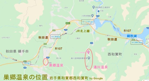 巣郷温泉位置図