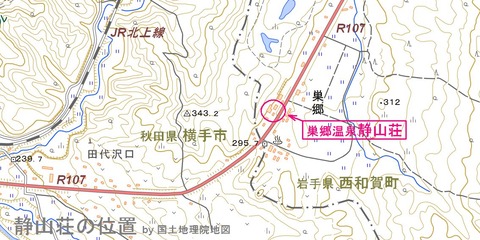 巣郷温泉静山荘位置図