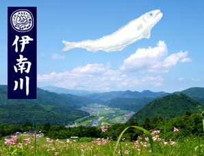 伊南川＆ひめさゆり＆あゆ雲＆のぼり
