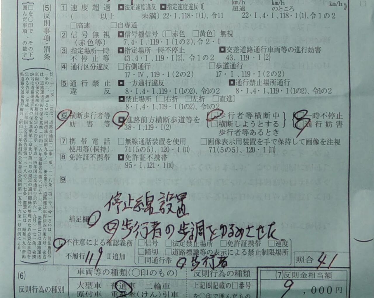 青切符 履歴