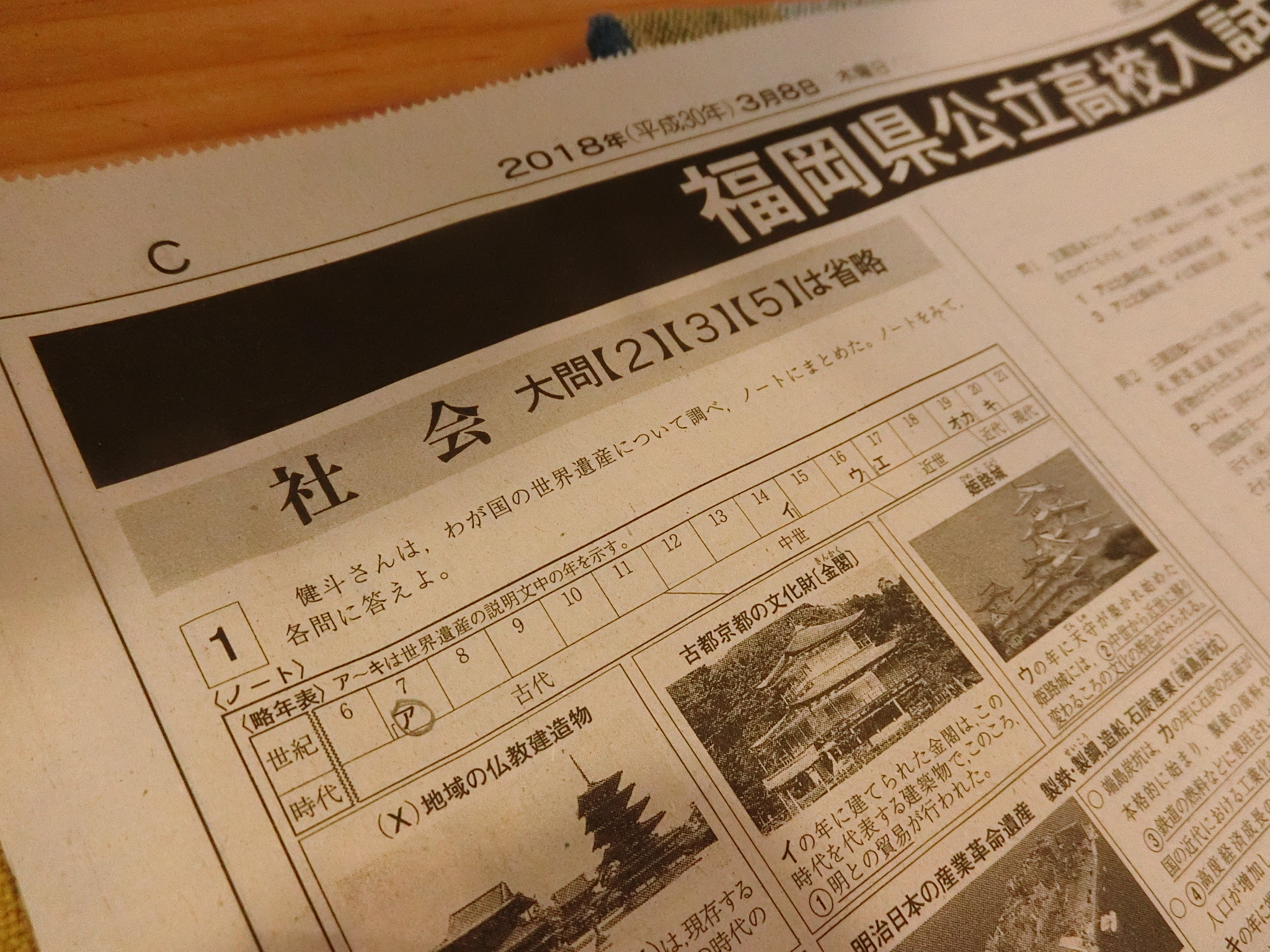 福岡県公立高校入試問題18 On 西日本新聞朝刊 By ま そういうこったい Xp