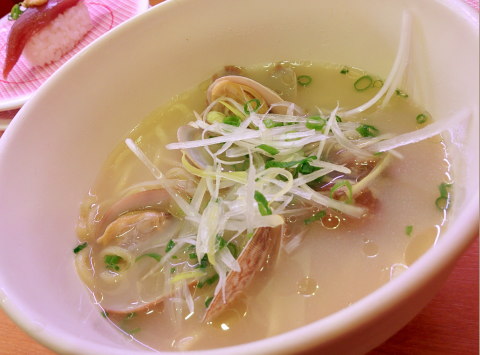 かっぱ寿司　ラーメン　貝汁　貝の塩白湯　シャクレプラネッツ２　