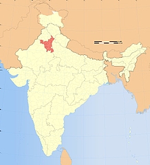 Map Haryana in India