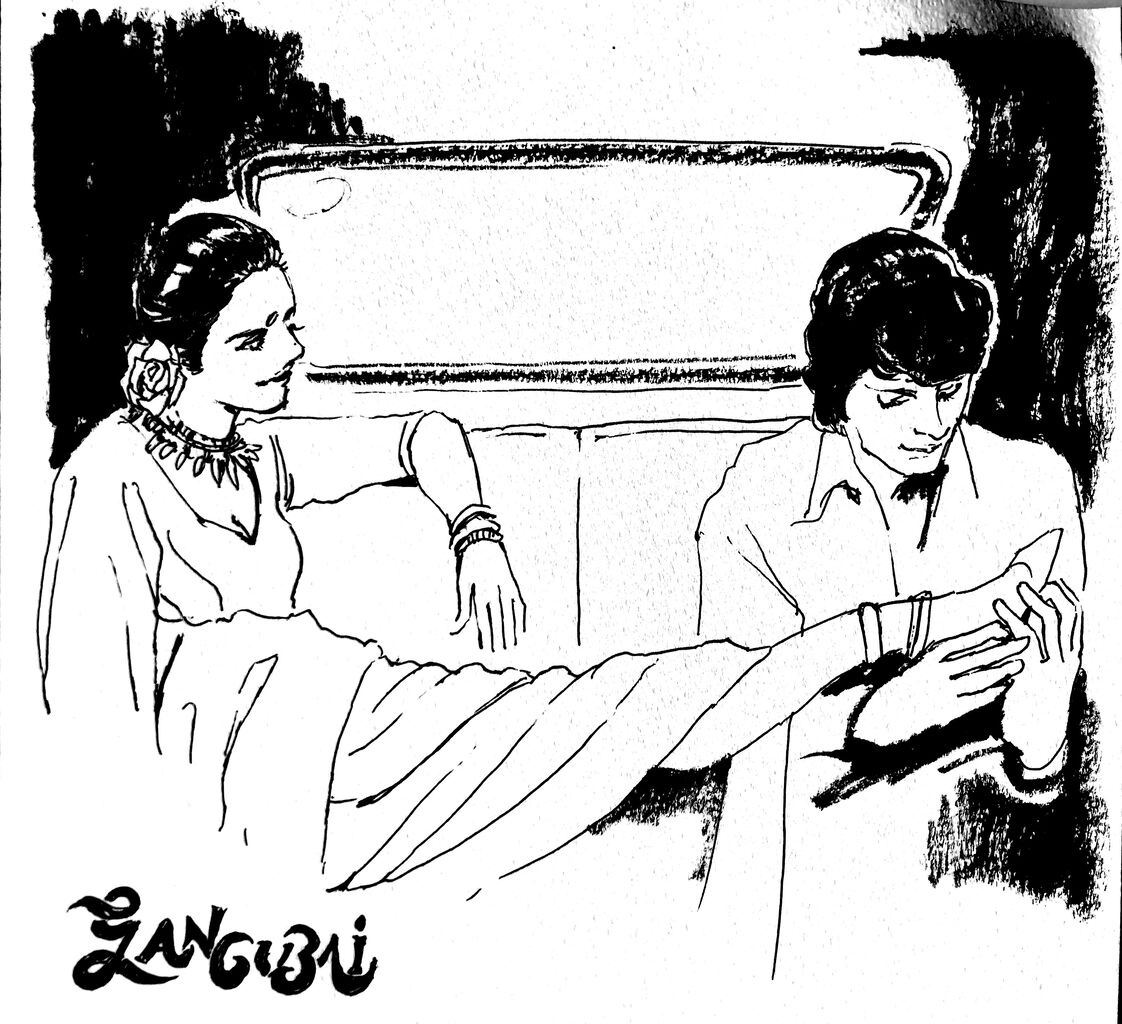 インド映画イラスト2022年05月18日インドの赤線に生きた女性をえがく「Gangubai」