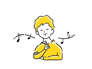 音楽を聴く人