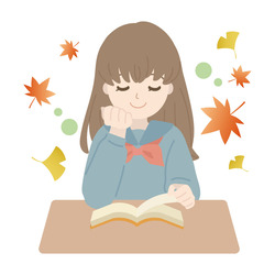 本を読む女性