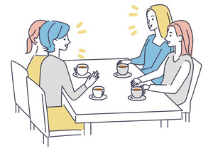 カフェでおしゃべり