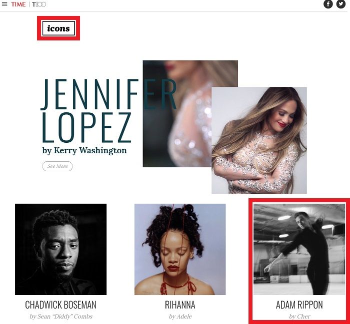 Time100 2018 icons