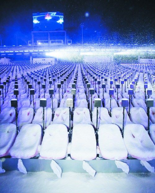 雪が降らない平昌に 寒波のお蔭で雪が降ったら 更に悲惨に