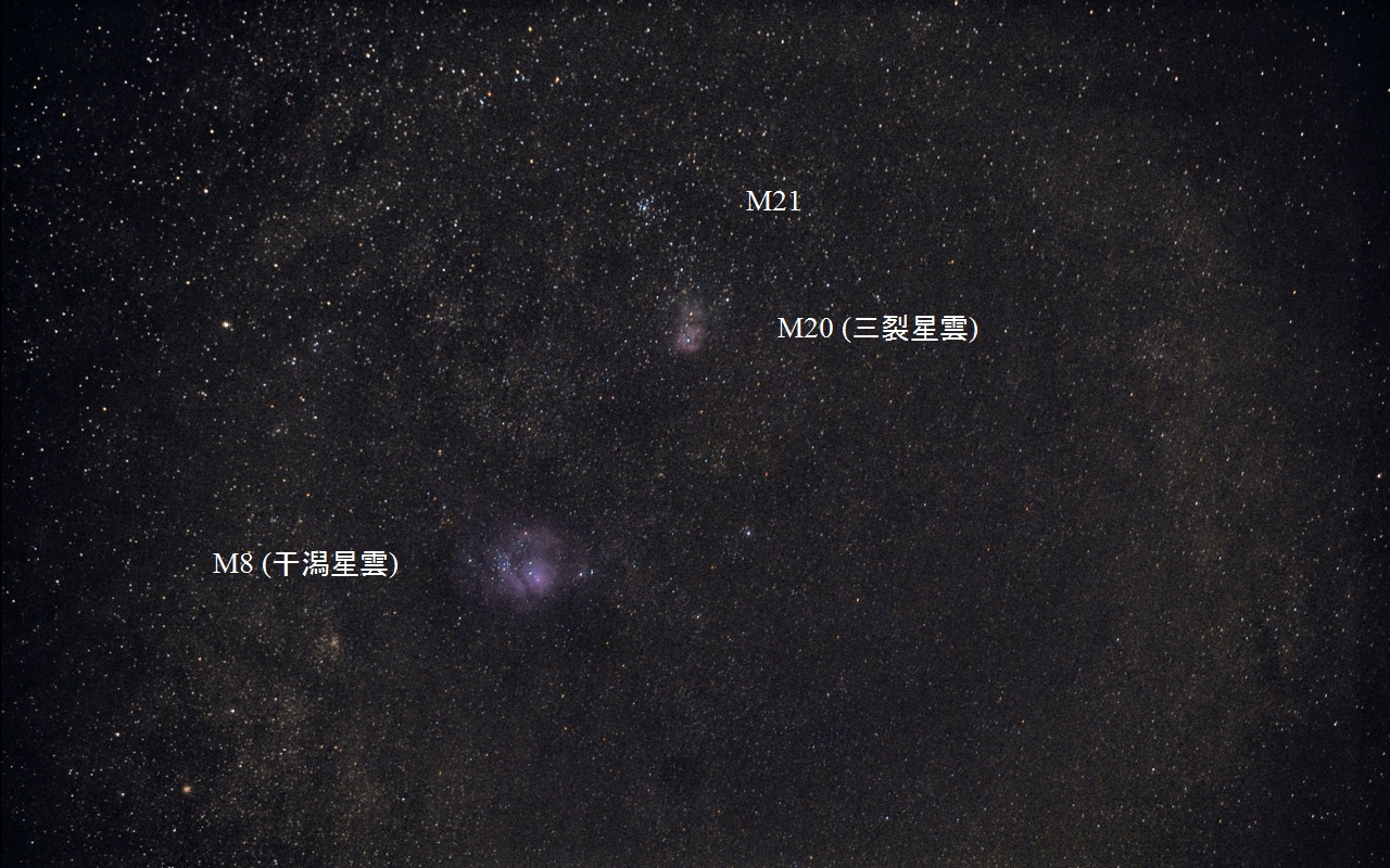 1615 M8 干潟星雲 M 三裂星雲 M21 因画応報