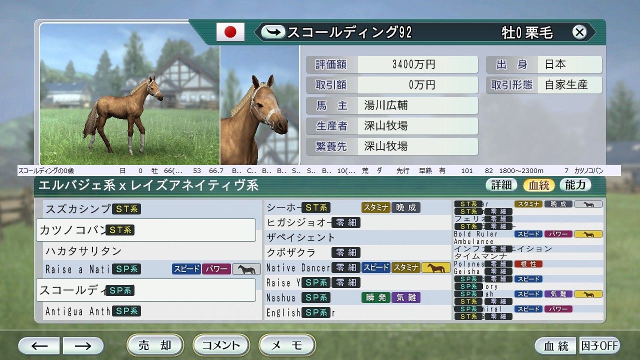 92年主な生産馬 血統構築予定 航路は不定 全速前進 92年主な生産馬 血統構築予定 航路は不定 全速前進