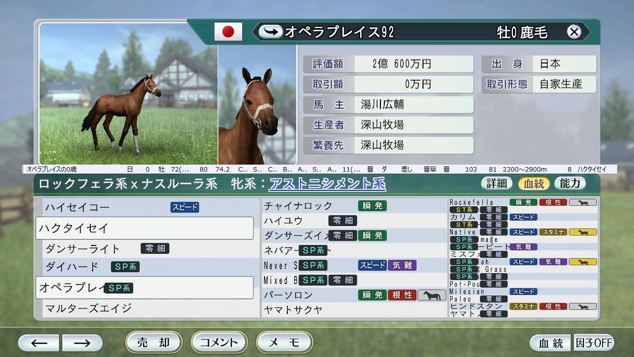 92年主な生産馬 血統構築予定 航路は不定 全速前進 92年主な生産馬 血統構築予定 航路は不定 全速前進