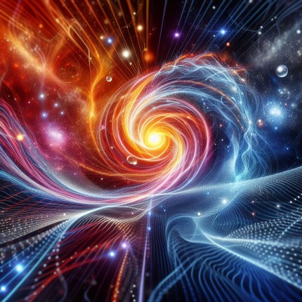 量子の世界の波でもあり粒でもあることを表現した画像