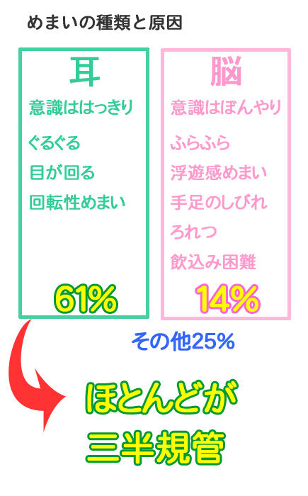 めまいの種類と原因 1