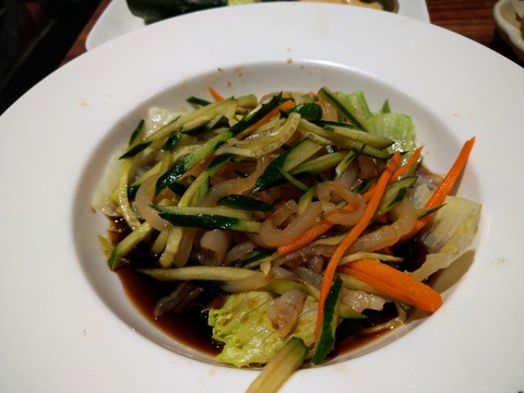 胡瓜とくらげの和え物